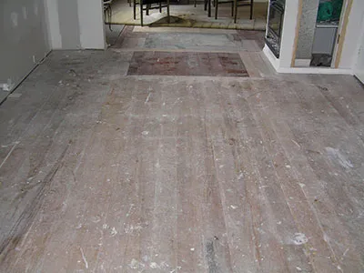 before floor sanding service work 1